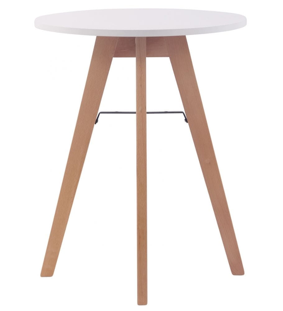 BHM Germany Jedálenský stôl Alter, 60 cm, prírodné drevo / biela